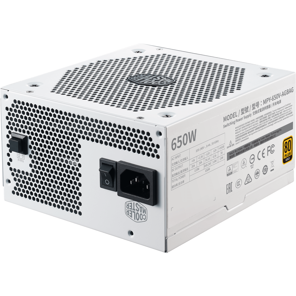 Блок питания 650W Cooler Master V650 Gold V2 White (MPY-650V-AGBAG-EU ...