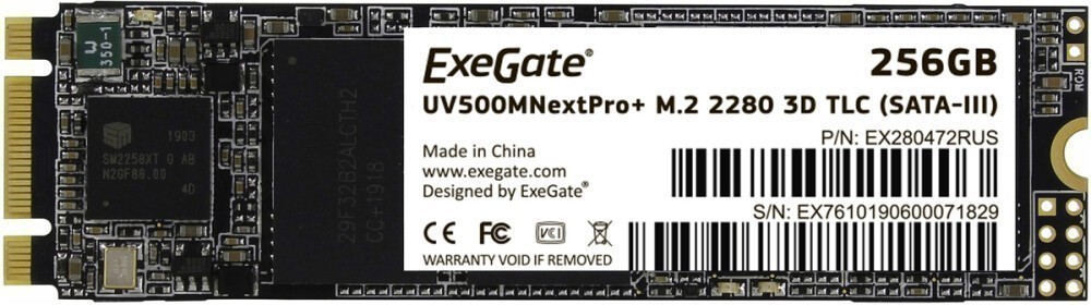 Купить накопитель SSD 256Gb ExeGate NextPro+ M.2 (UV500TS256) в интернет  магазине Регард Москва: цена, характеристики, описание, отзывы