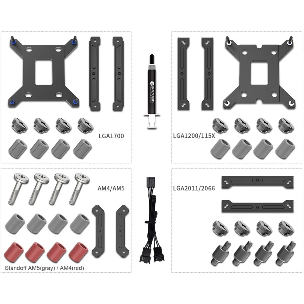 Система жидкостного охлаждения ID-COOLING DASHFLOW 240 BASIC WHITE - фото 5