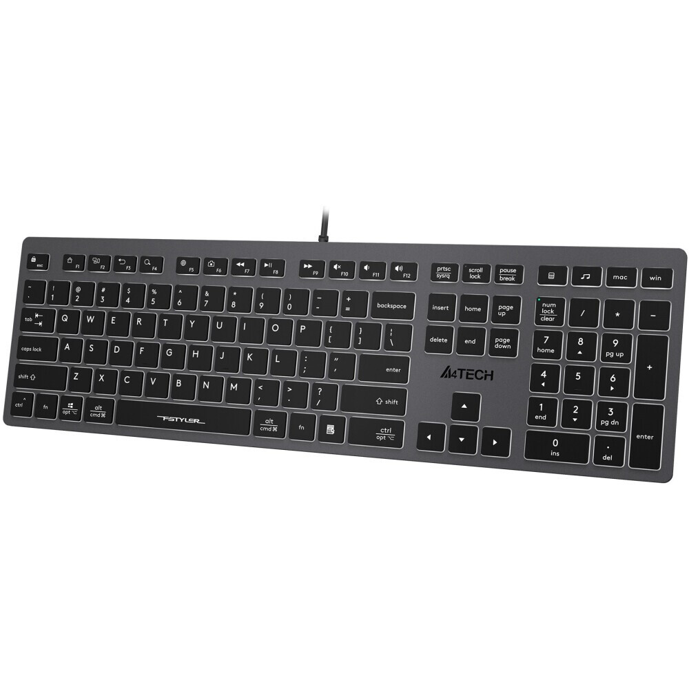 Клавиатура A4Tech Fstyler FX60 Grey/White - фото 3