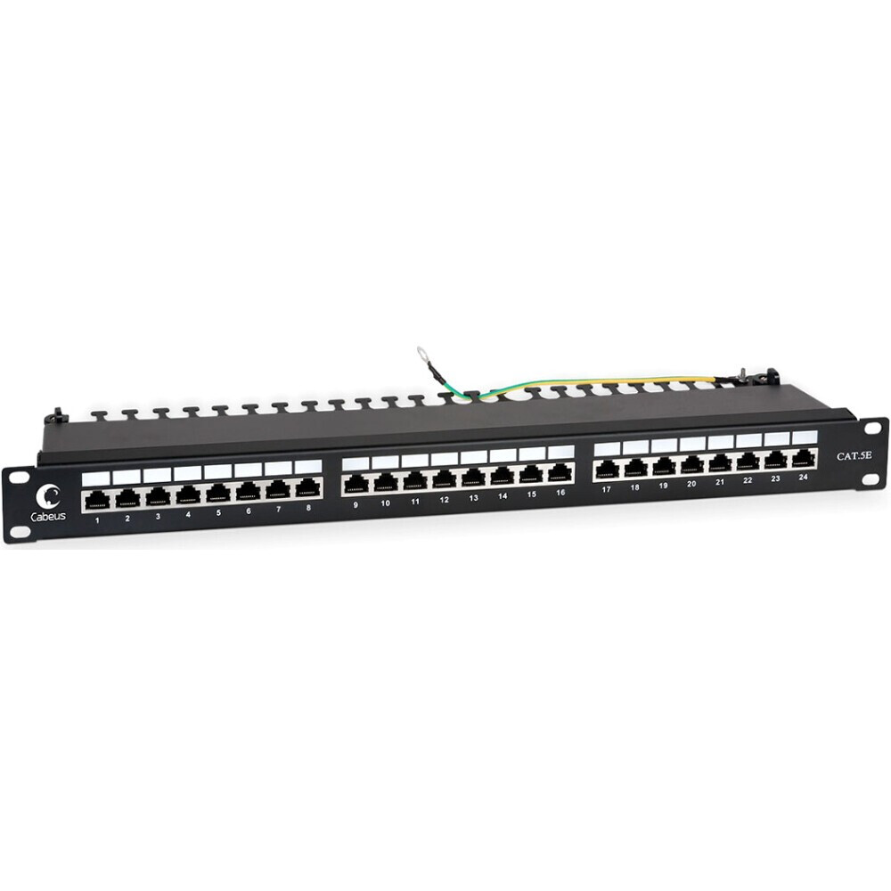 Патч-панель Cabeus PL-24-Cat.5e-SH-Dual IDC