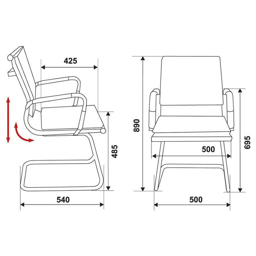 Офисное кресло Бюрократ CH-993-LOW-V Black - CH-993-LOW-V/BLACK - фото 5