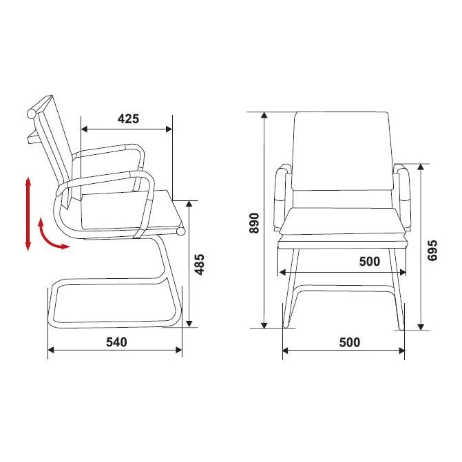 Офисное кресло Бюрократ CH-993-LOW-V Camel - CH-993-LOW-V/CAMEL - фото 4