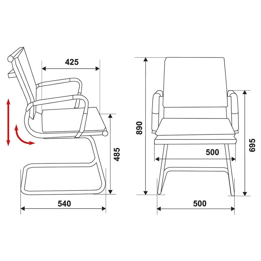 Офисное кресло Бюрократ CH-993-LOW-V Camel - CH-993-LOW-V/CAMEL - фото 5