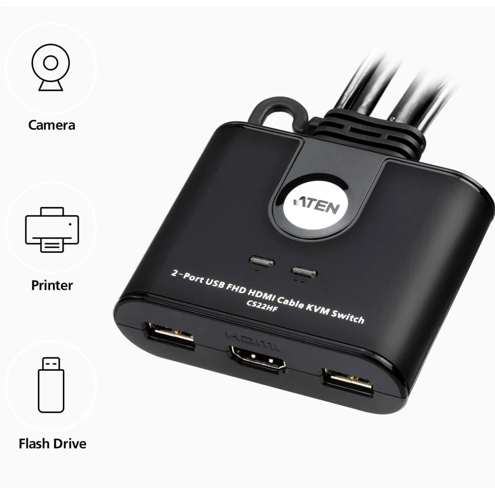 KVM переключатель ATEN CS22HF - фото 2