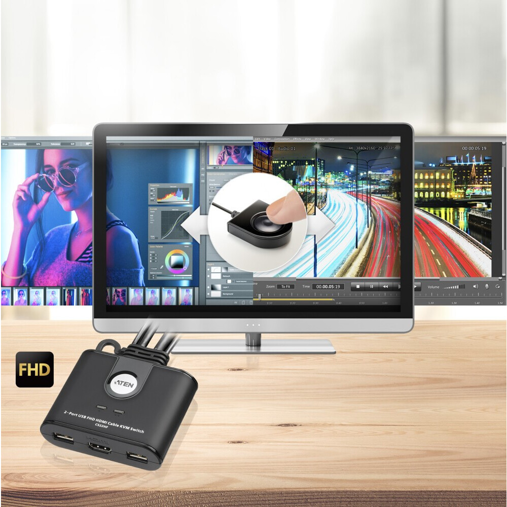 KVM переключатель ATEN CS22HF - фото 4