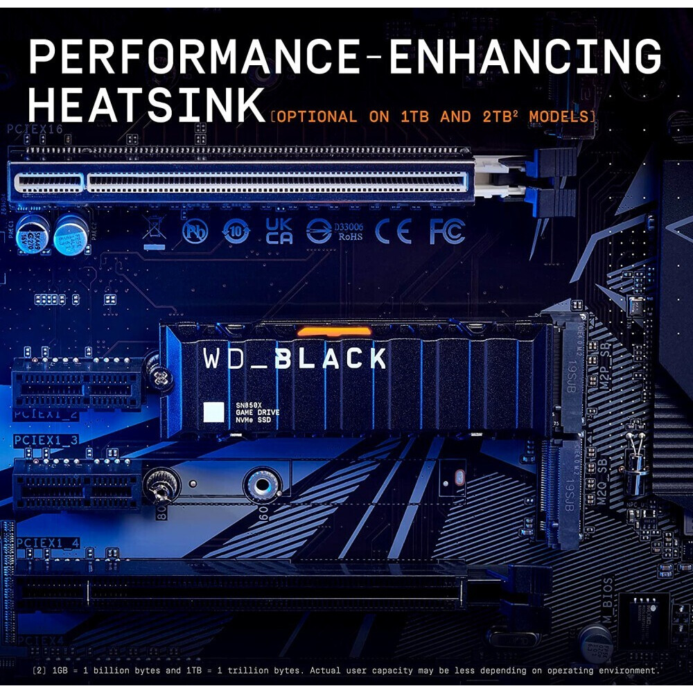 Накопитель SSD 1Tb WD Black SN850X (WDS100T2XHE) - фото 7