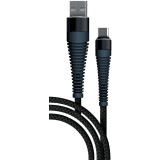 Кабель USB A (M) - microUSB B (M), 1м, BoraSCO 38499 Black