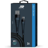 Кабель USB A (M) - microUSB B (M), 1м, BoraSCO 38499 Black