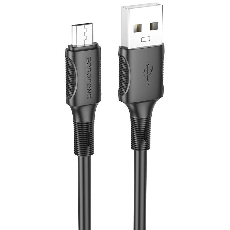 Кабель USB A (M) - microUSB B (M), 1м, Borofone BX80 Black - 6974443385205