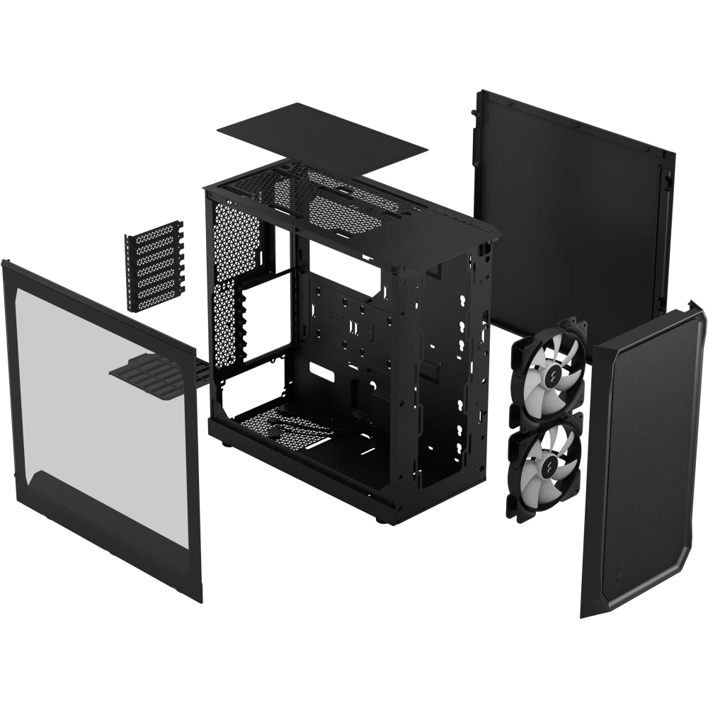 Корпус Fractal Design Focus 2 RGB Black TG Clear Tint - FD-C-FOC2A-03 - фото 12