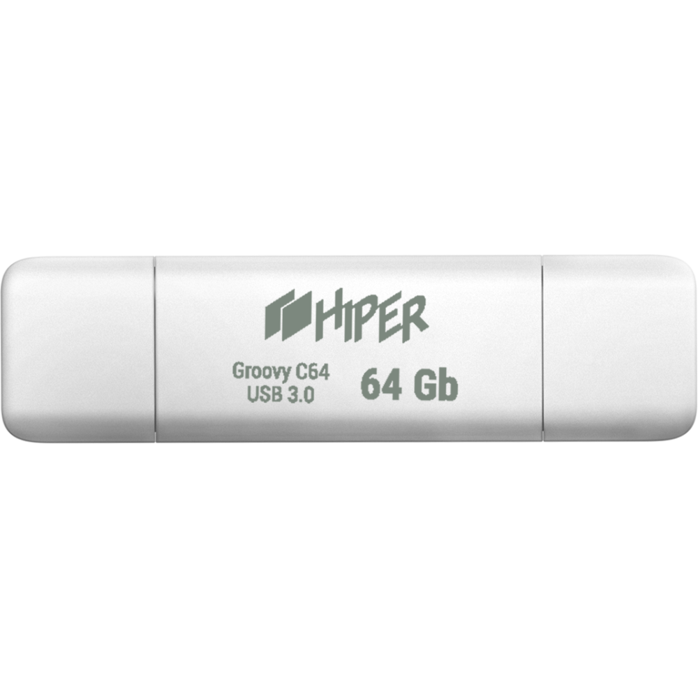 USB Flash накопитель 64Gb HIPER Groovy C64 White - HI-USBOTG64GBU787W