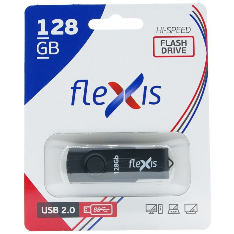 USB Flash накопитель 128GB Flexis RB-103 Black