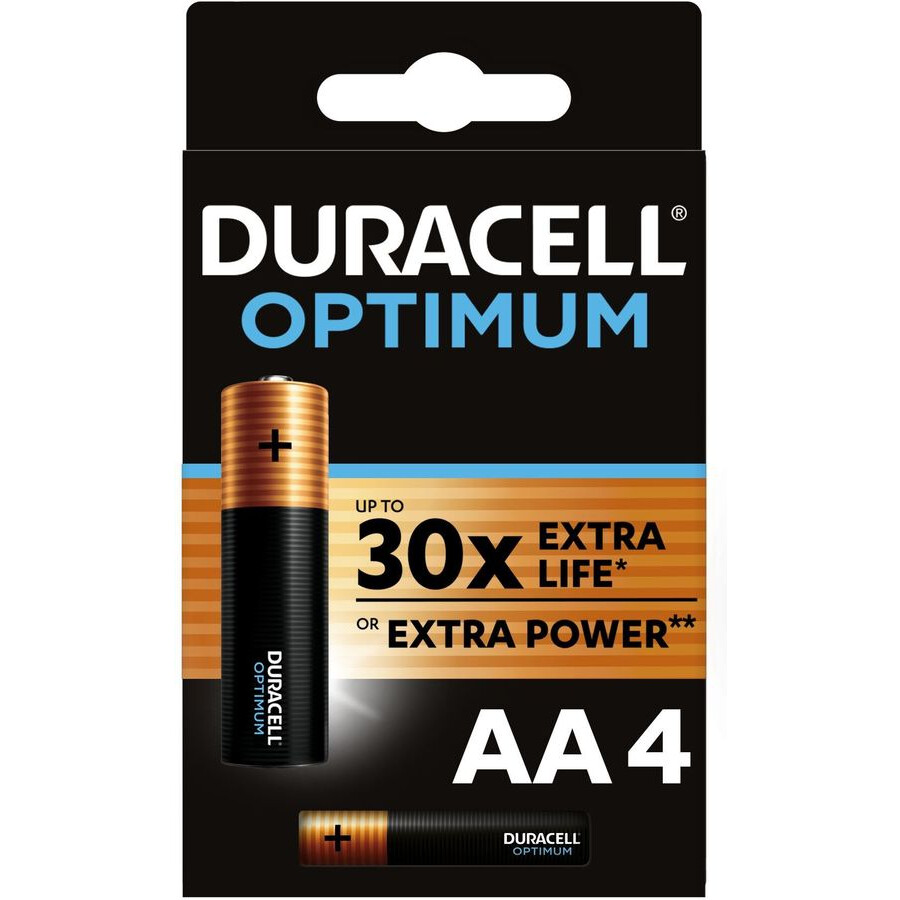Батарейка Duracell Optimum (AA, 4 шт.)