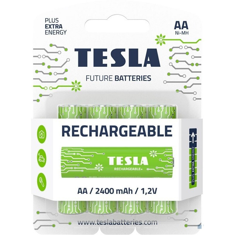 Аккумулятор TESLA Rechargeable+ (AA, 2400mAh, 4 шт.) - 8594183392288