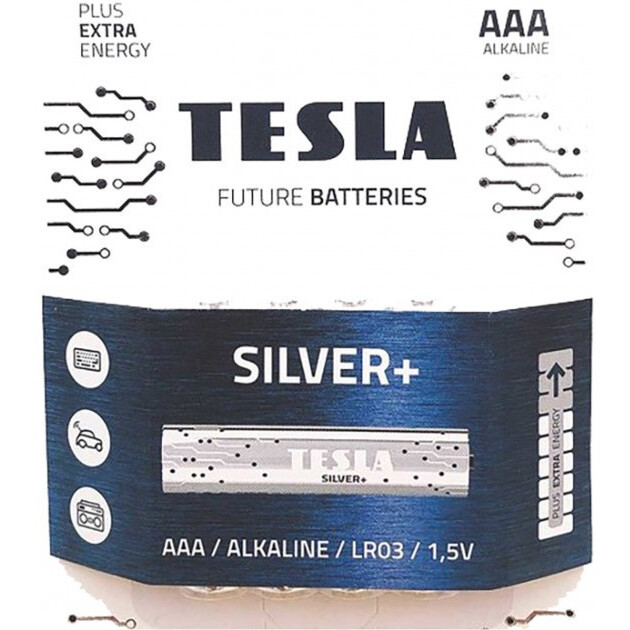Батарейка TESLA Silver+ (AAA, 4 шт.) - 8594183392363