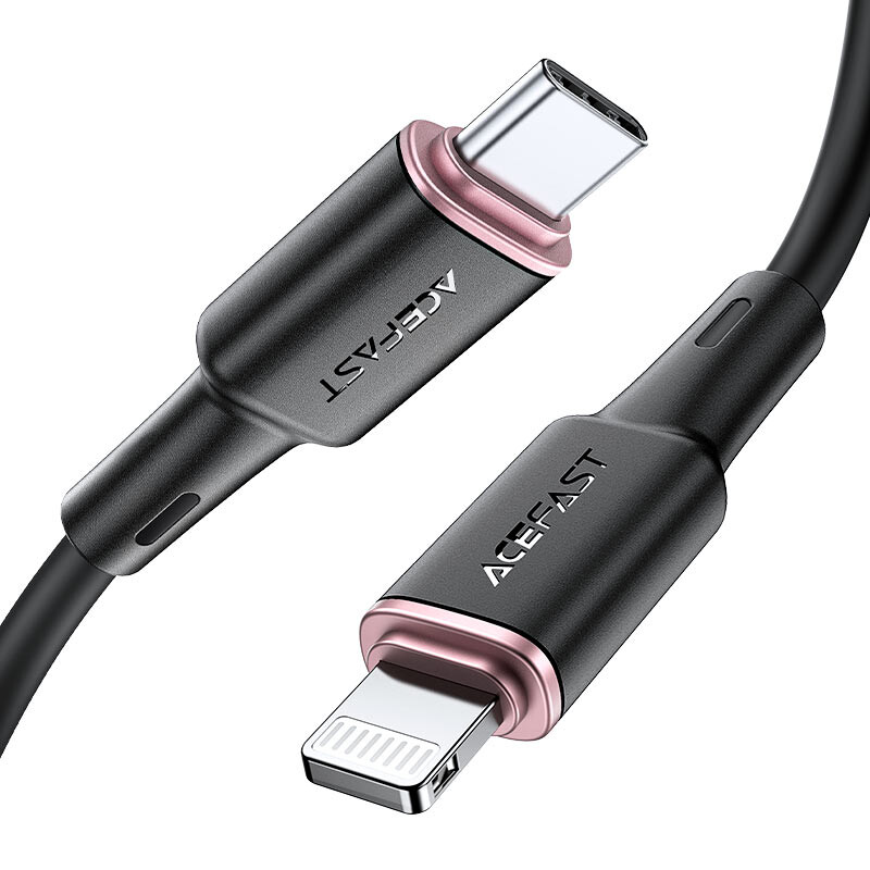 Кабель USB Type-C - Lightning, 1.2м, ACEFAST C2-01 Black - AF-C2-01-BK