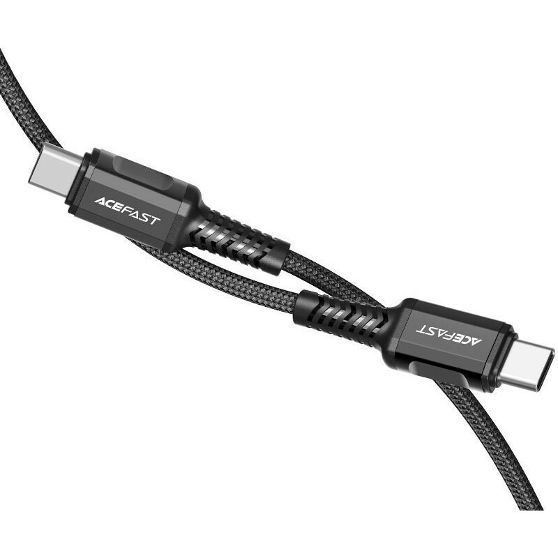 Кабель USB Type-C - USB Type-C, 1.2м, ACEFAST C1-03 Black - AF-C1-03-BK