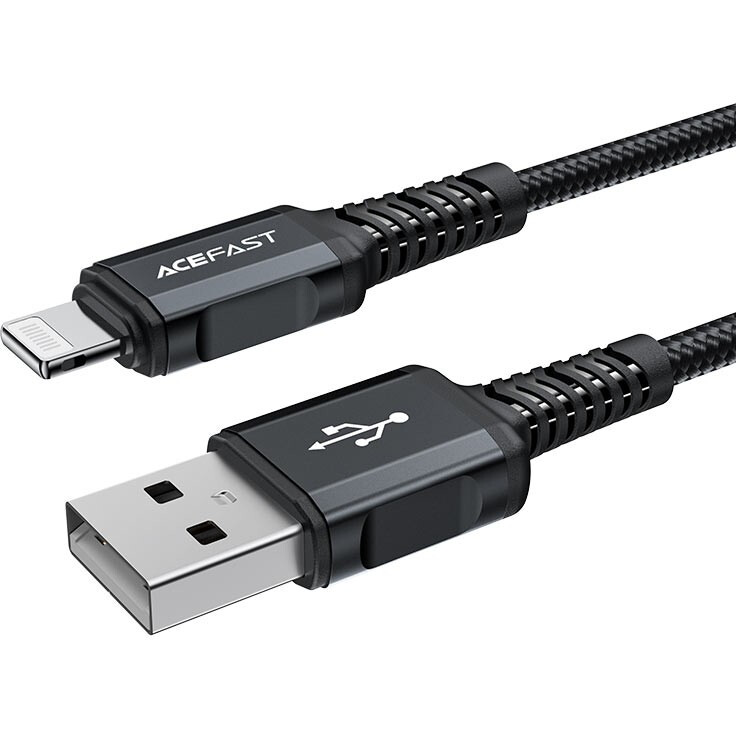 Кабель USB - Lightning, 1.8м, ACEFAST C4-02 Black - AF-C4-02-BK
