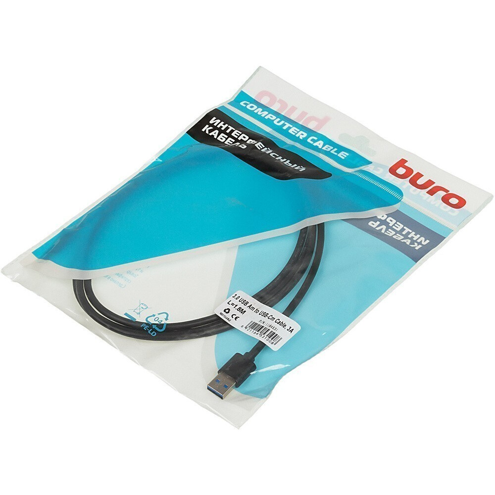 Кабель USB - USB Type-C, 1.8м, Buro BHP USB-TPC-1.8 - фото 2