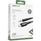 Кабель USB Type-C - 3.5 Jack, 1.2м, ACEFAST C1-08 Black (AF-C1-08-BK)