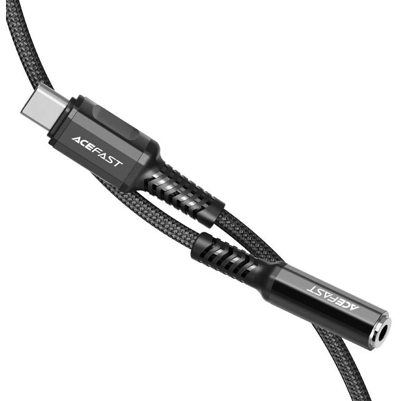 Переходник USB Type-C - 3.5 Jack, ACEFAST C1-07 Black - AF-C1-07-BK