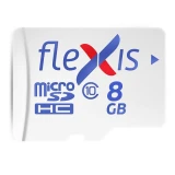 Карта памяти 8GB MicroSD Flexis + SD адаптер (FMSD008GU1A)