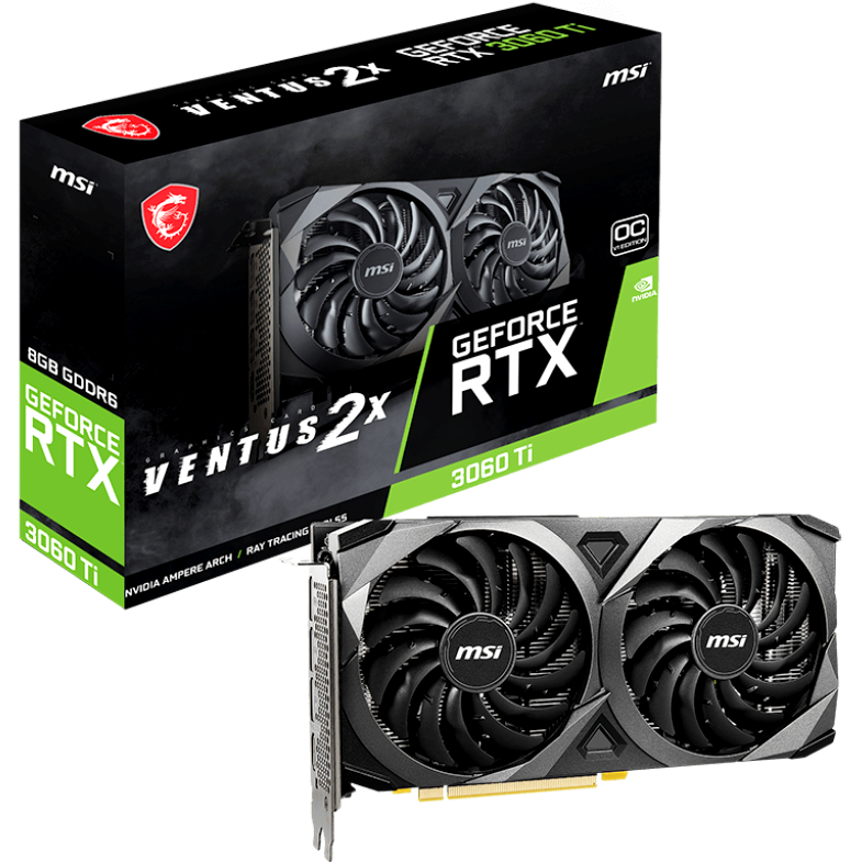 Видеокарта NVIDIA GeForce RTX 3060 Ti MSI 8Gb (RTX 3060 Ti VENTUS 2X 8G OCV1 LHR) - фото 5