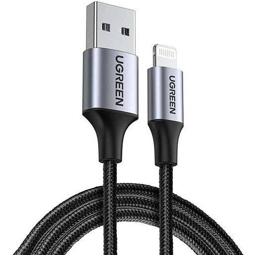 Кабель USB - Lightning, 2м, UGREEN US199 Black