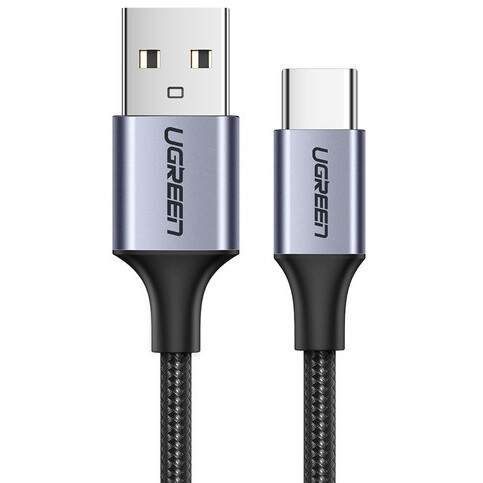 Кабель USB - USB Type-C, 2м, UGREEN US288 Black