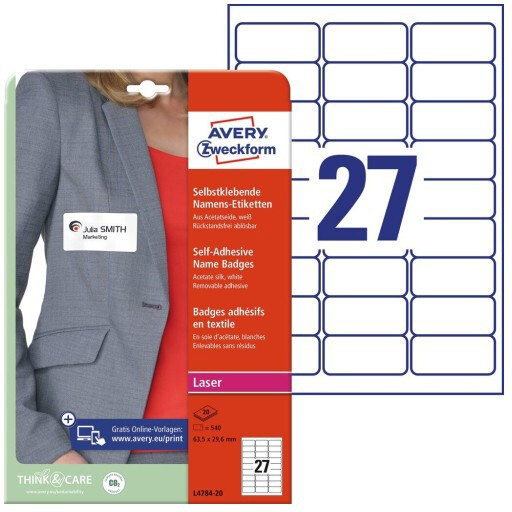 Этикетки Avery Zweckform L4784-20