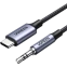 Кабель USB Type-C - 3.5 Jack, 1м, UGREEN CM450 Black - 20192