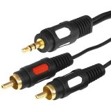 Кабель 3.5 Jack (M) - 2x RCA (M), 1.5м, Rexant 17-4232