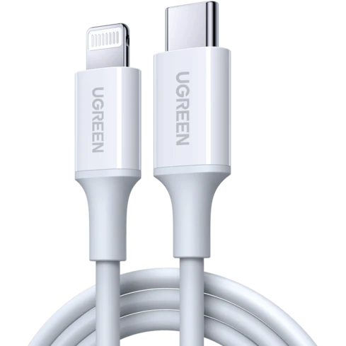 Кабель USB Type-C - Lightning, 1.5м, UGREEN US171 White - 60748