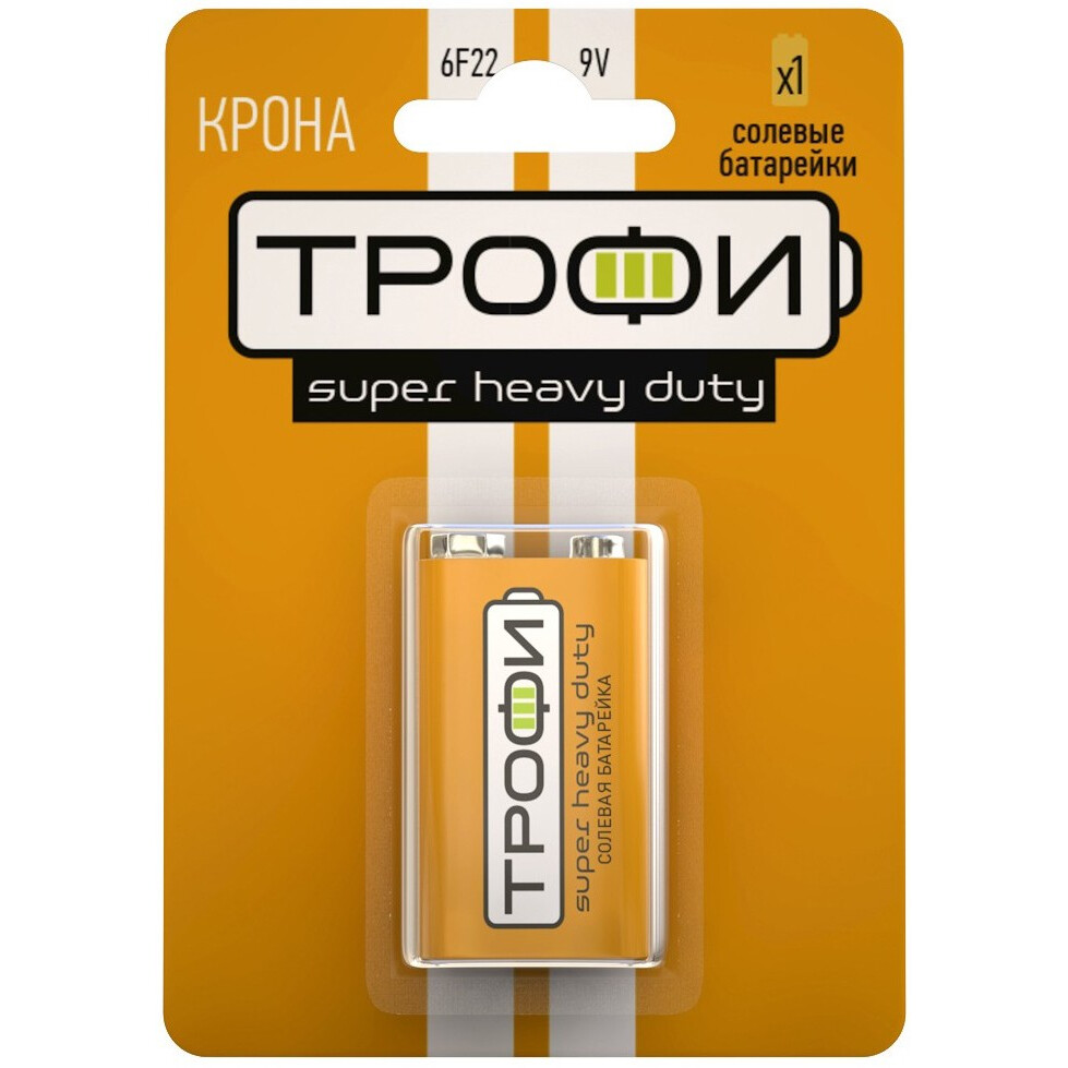 Батарейка Трофи 6F22-1BL (6F22, 1 шт.) - B0023144