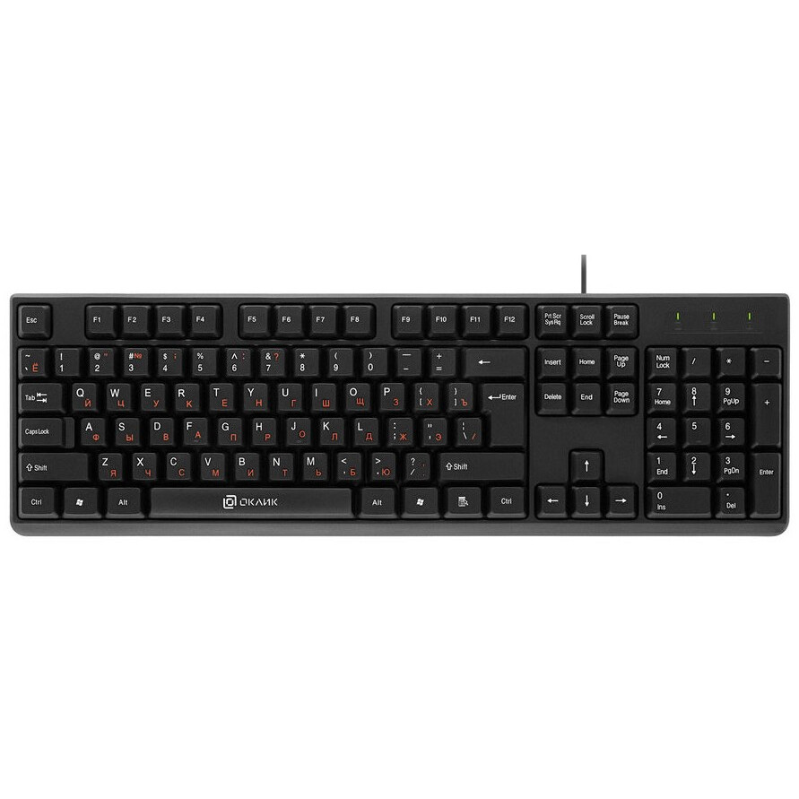 Клавиатура Oklick 100M HW3 Black USB - 654570
