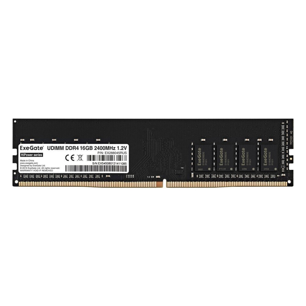 Оперативная память 16GB DDR4 2400MHz ExeGate HiPower (EX288045RUS)