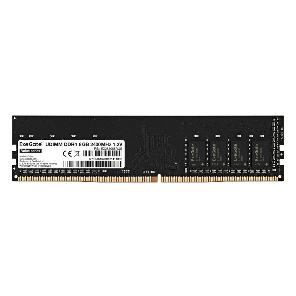Оперативная память 8Gb DDR4 2400MHz ExeGate Value (EX283085RUS)