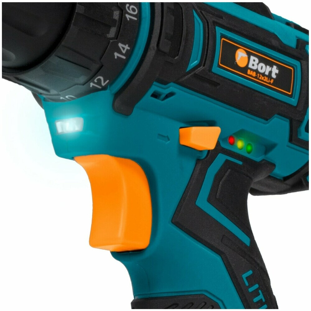 Дрель Bort BAB-12X2LI-F - 93413083 - фото 4