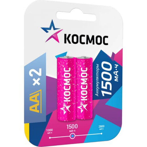 Аккумулятор КОСМОС KOCR6NIMH1500MAH2BL (AA, 1500mAh, 2 шт.)