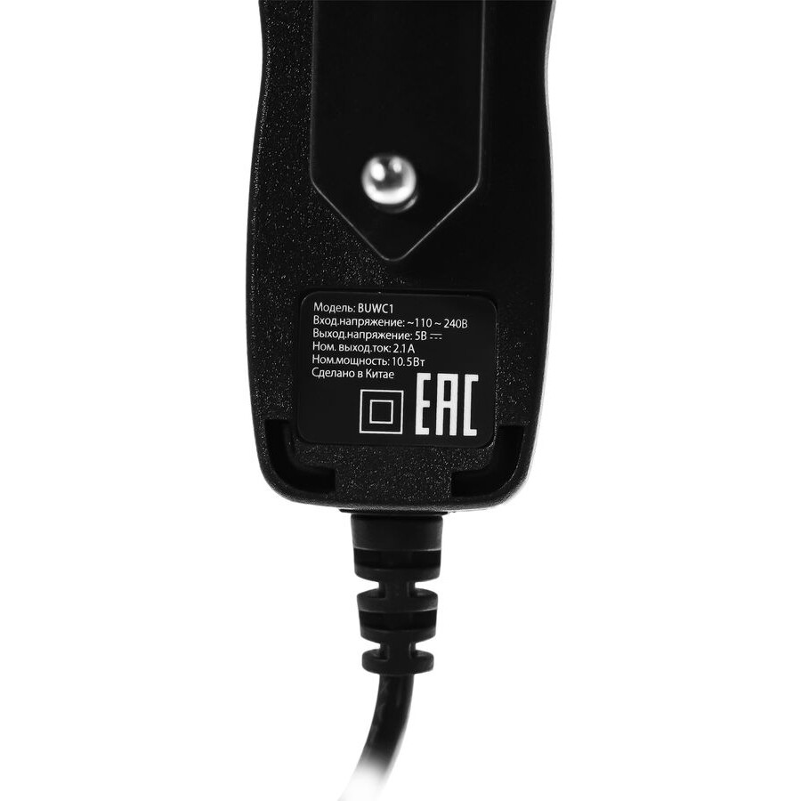 Сетевое зарядное устройство Buro BUWC1 Black - BUWC10S00CBK - фото 3