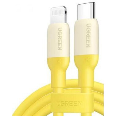 Кабель USB Type-C - Lightning, 1м, UGREEN US387 Yellow - 90226