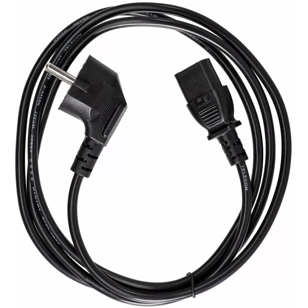 Кабель питания Schuko - C13, 1.8м, Telecom TY021-CU0.75-1.8M
