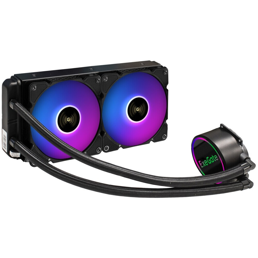 Система жидкостного охлаждения ExeGate BlackWater-240.PWM.ARGB