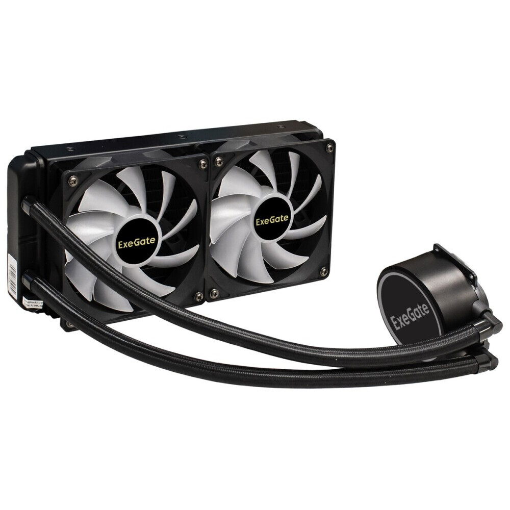 Система жидкостного охлаждения ExeGate BlackWater-240V2.PWM.RGB - EX293457RUS - фото 2