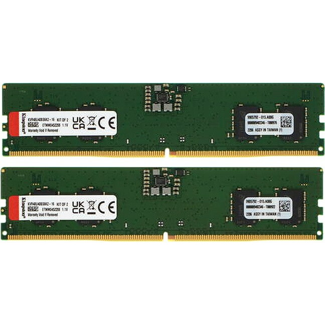 Оперативная память 16Gb DDR5 4800MHz Kingston ValueRAM (KVR48U40BS6K2-16) (2x8Gb KIT)