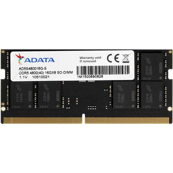 Оперативная память 16GB DDR5 4800MHz ADATA SO-DIMM (AD5S480016G-S)