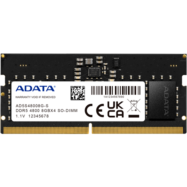 Оперативная память 8GB DDR5 4800MHz ADATA SO-DIMM (AD5S48008G-S)