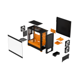 Корпус Fractal Design Pop Air RGB Orange TG Clear Tint (FD-C-POR1A-05)