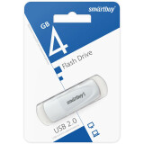 USB Flash накопитель 4Gb SmartBuy Scout White (SB004GB2SCW)